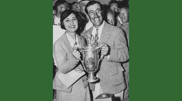 Tony Manero is pictured after winning the 1936 U.S. Open.